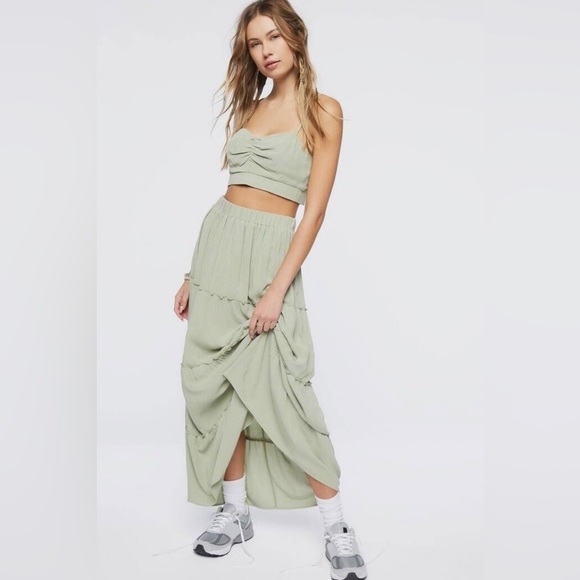 Saxe Skirt Crop Two-Piece Set